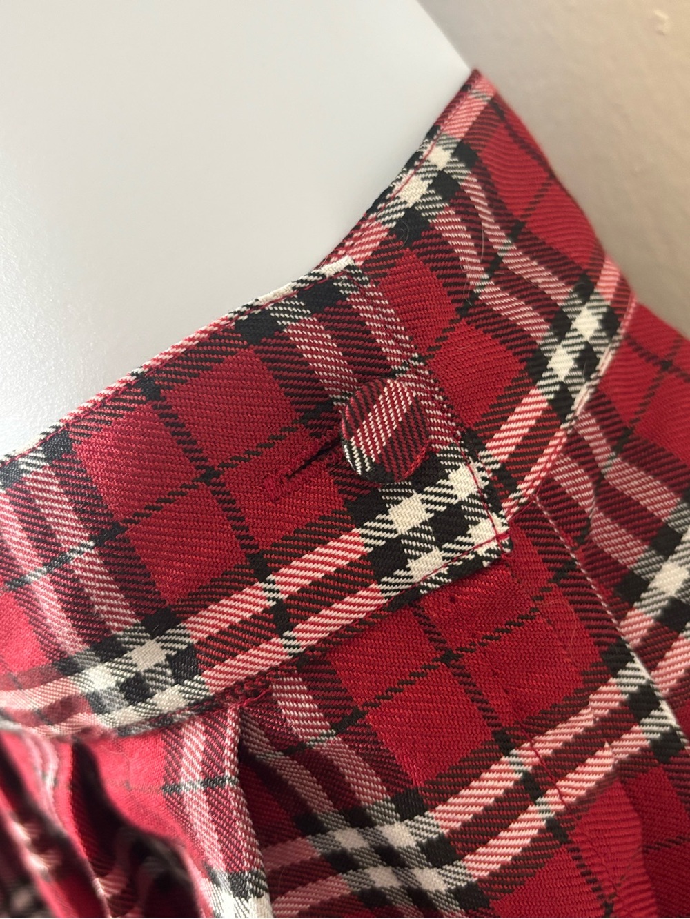 Spirit Red Plaid Pleated Mini Skirt - Picture 3 of 5